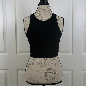 Black Sleeveless Crop Top